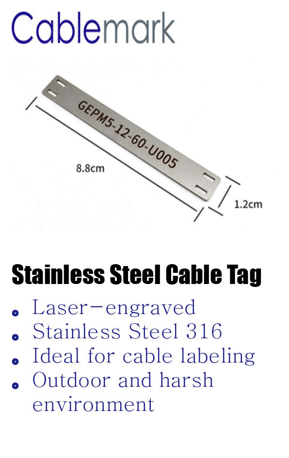 Stainless Steel Cable Tag | Pre Printed
