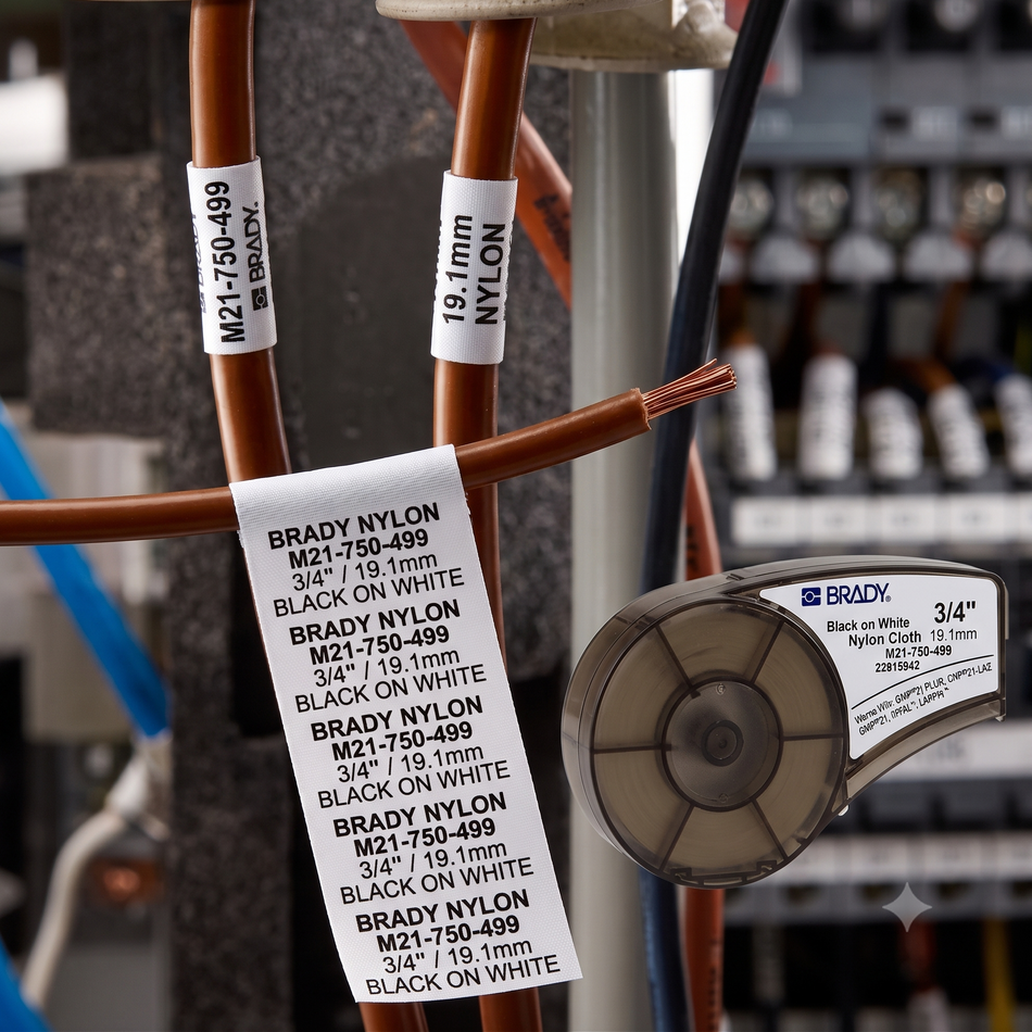 Brady M210 相容尼龍線纜標籤｜Cable Wrap 專用