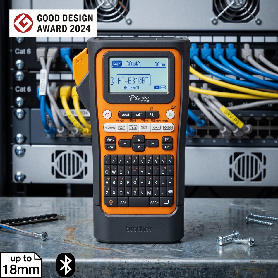 Brother PT-E310BTVP 工業標籤打印機 | 藍牙 Bluetooth 無線 | 電纜電線標記專用