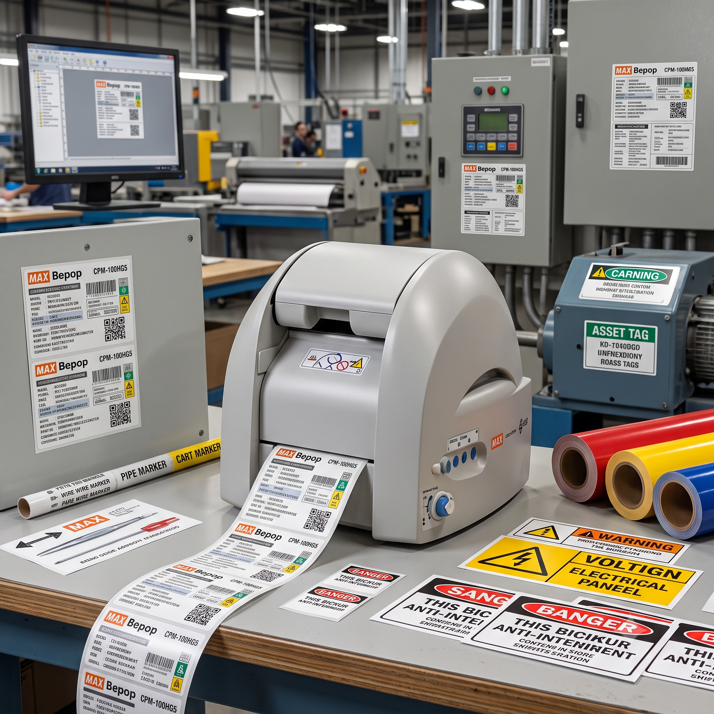 Max CPM-100HG5 標誌及標籤打印機