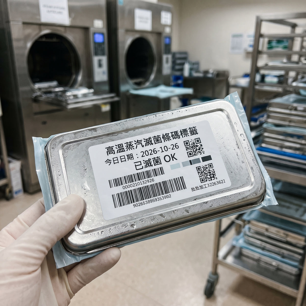高溫蒸汽滅菌條碼標籤