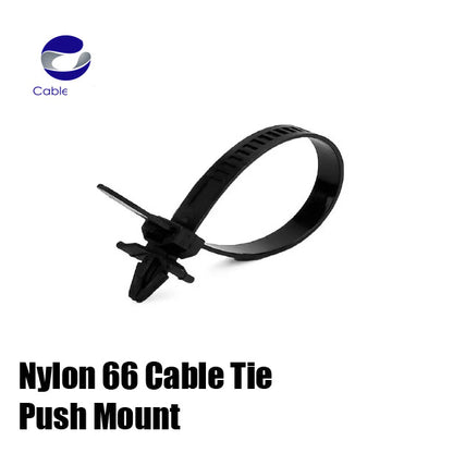 Nylon 66 推入式束線夾 — Push Mount 電纜紮帶