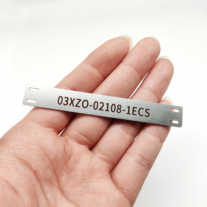 不鏽鋼電纜標籤 / 鋼片電纜標牌 | Stainless Steel Cable Tag | 雷射刻字服務 | Laser Engraving