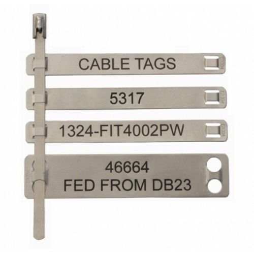 不鏽鋼電纜標籤 / 鋼片電纜標牌 | Stainless Steel Cable Tag | 雷射刻字服務 | Laser Engraving