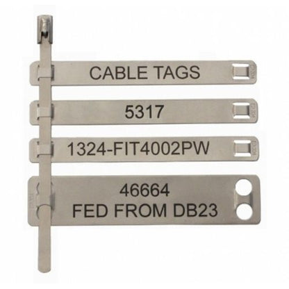 不鏽鋼電纜標籤 / 鋼片電纜標牌 | Stainless Steel Cable Tag | 雷射刻字服務 | Laser Engraving